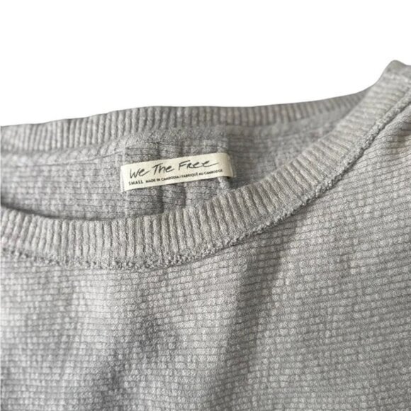Free People OG Long Sleeve Pullover Top Stone Size Small #OB1164798 - Picture 6 of 9
